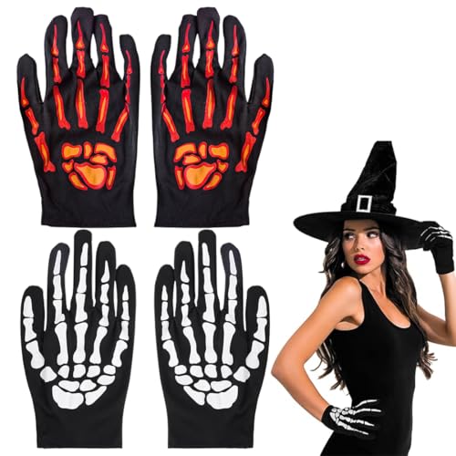 DOKRIN Kostüm-Handschuhe für Erwachsene,2 Paar Halloween-Maskenhandschuhe von DOKRIN