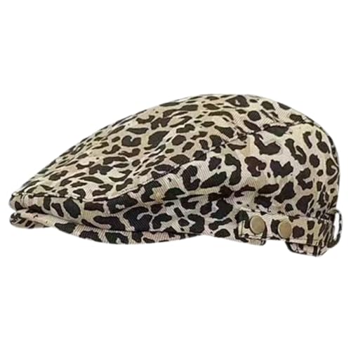 DOKRIN Schirmmützen für Damen,Vintage-Baskenmütze mit Leopardenmuster DOKRIN Schirmmützen für Damen,Vintage-Baskenmütze mit Leopardenmuster von DOKRIN