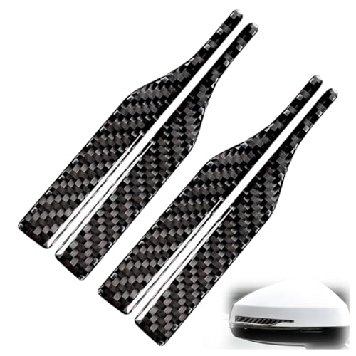 DOKRIN Spiegelabdeckungen,4 Stück schwarze Autotür-Antikollisionsstreifen, universelle Auto-Anti-Kratz-Aufkleber für Autotüren von DOKRIN