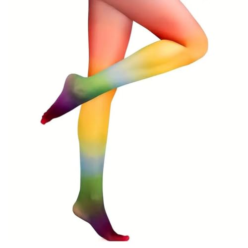 DOKRIN Strumpfhosen für Damen,Dünne, strapazierfähige Sommerstrumpfhose mit Regenbogenmuster, die nicht hängen bleibt DOKRIN Strumpfhosen für Damen,Dünne, strapazierfähige Sommerstrumpfhose mit Regenbogenmuster, die nicht hängen bleibt von DOKRIN