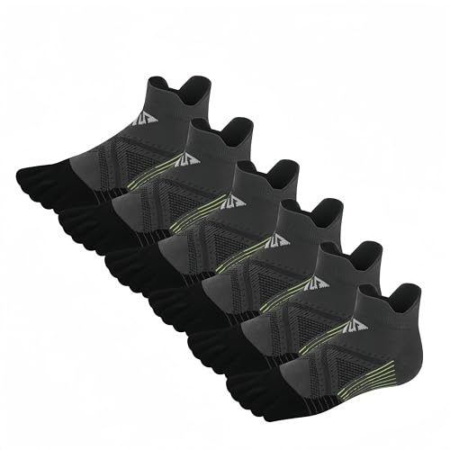 DOLAFO Zehensocken für Herren Sneaker Socken Sportsocken Fünf Finger Socken Laufsocken Atmungsaktiv Sneakersocken Anti-blasen Wandersocken Knöchelsocken - 6 Paar (Type 3) von DOLAFO