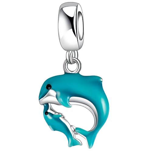 DOLARISE Charms für Pandora Armbänder, 925 Sterling Silber Delphin Bead Charm Anhänger Schmuck Geschenk für Frauen Mädchen Mutter Familie Freund DOLARISE Charms für Pandora Armbänder, 925 Sterling Silber Delphin Bead Charm Anhänger Schmuck Geschenk für Frauen Mädchen Mutter Familie Freund von DOLARISE