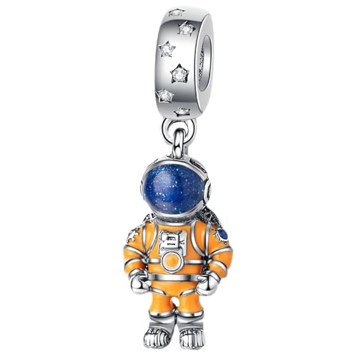 DOLARISE Reize für Pandora Armbänder, 925 Sterling Silber Astronaut Bead Charm Anhänger Schmuck Geschenk für Frauen Mädchen Mutter Familie Freund von DOLARISE