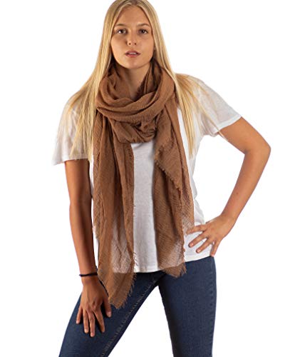 DOLCE ABBRACCIO by RiemTEX Damen Schal FUNKY STYLE Halstuch Bandana Geschenke für Frauen Stola XXL Tuch Kopftuch Tücher Motorrad Halstuch Multifunktionstuch Pashmina Schal (Braun) von DOLCE ABBRACCIO by RiemTEX