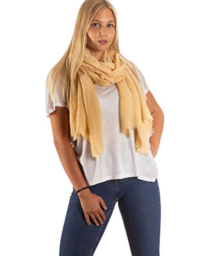 DOLCE ABBRACCIO by RiemTEX Damen Schal FUNKY STYLE Halstuch Bandana Geschenke für Frauen Stola XXL Tuch Kopftuch Tücher Motorrad Halstuch Multifunktionstuch Pashmina Schal (Latte Macchiato) von DOLCE ABBRACCIO by RiemTEX