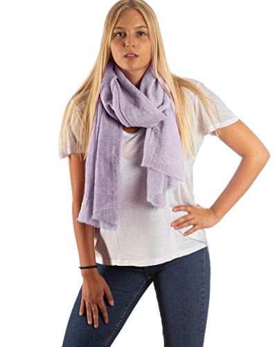 DOLCE ABBRACCIO by RiemTEX Damen Schal FUNKY STYLE Halstuch Bandana Geschenke für Frauen Stola XXL Tuch Kopftuch Tücher Motorrad Halstuch Multifunktionstuch Pashmina Schal (Lavendel) von DOLCE ABBRACCIO by RiemTEX