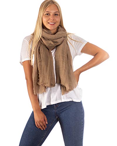 DOLCE ABBRACCIO by RiemTEX Damen Schal FUNKY STYLE Halstuch Bandana Geschenke für Frauen Stola XXL Tuch Kopftuch Tücher Motorrad Halstuch Multifunktionstuch Pashmina Schal (Perubraun) von DOLCE ABBRACCIO by RiemTEX