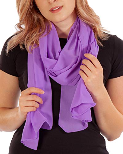 DOLCE ABBRACCIO by RiemTEX Schal Damen PRIMAVERA XXL Schals & Tücher in Flieder Halstücher Chiffontücher Damenschals Stola für Chor Kleid Tuch aus Chiffon Sommer Frühling Ganzjährig (Flieder) von DOLCE ABBRACCIO by RiemTEX