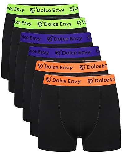 Dolce Envy 6er-Pack Boxershorts für Herren aus weicher Baumwolle. Erweitern Sie Ihre Unterwäsche-Kollektion mit bequemen Premium-Trunks. von DOLCE ENVY