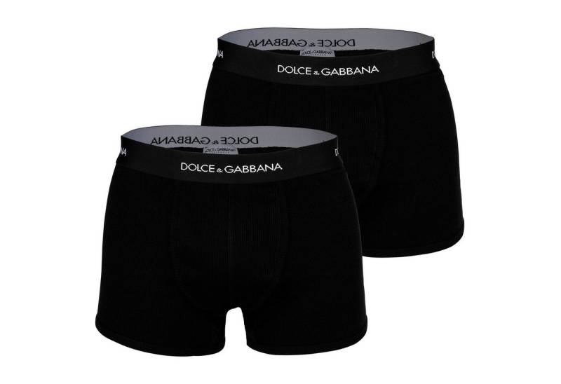 DOLCE & GABBANA Boxer Herren Boxershort 2er Pack Baumwolle Regular Boxer (Packung, 2er Pack) von DOLCE & GABBANA