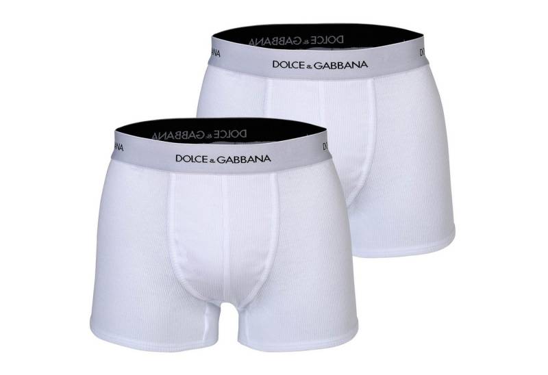 DOLCE & GABBANA Boxer Herren Boxershort 2er Pack Baumwolle Regular Boxer (Packung, 2er Pack) von DOLCE & GABBANA