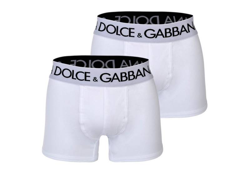 DOLCE & GABBANA Boxer Herren Boxershort 2er Pack Baumwolle Regular Boxer (Packung, 2er Pack) von DOLCE & GABBANA