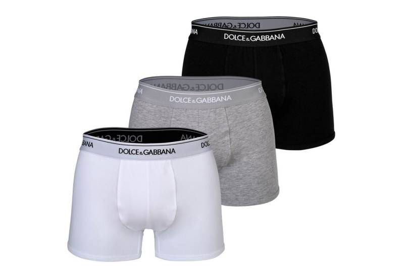 DOLCE & GABBANA Boxer Herren Boxershort 3er Pack Baumwolle Regular Boxer (Packung, 3er Pack) von DOLCE & GABBANA