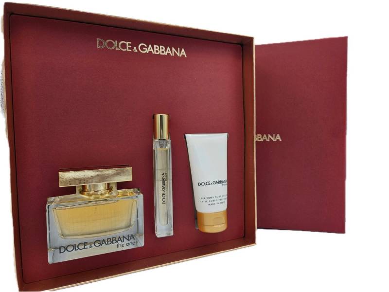DOLCE & GABBANA Eau de Parfum The One Eau de Parfum Set - 75 ml & EDP 10 ml & 50 ml Bodylotion von DOLCE & GABBANA