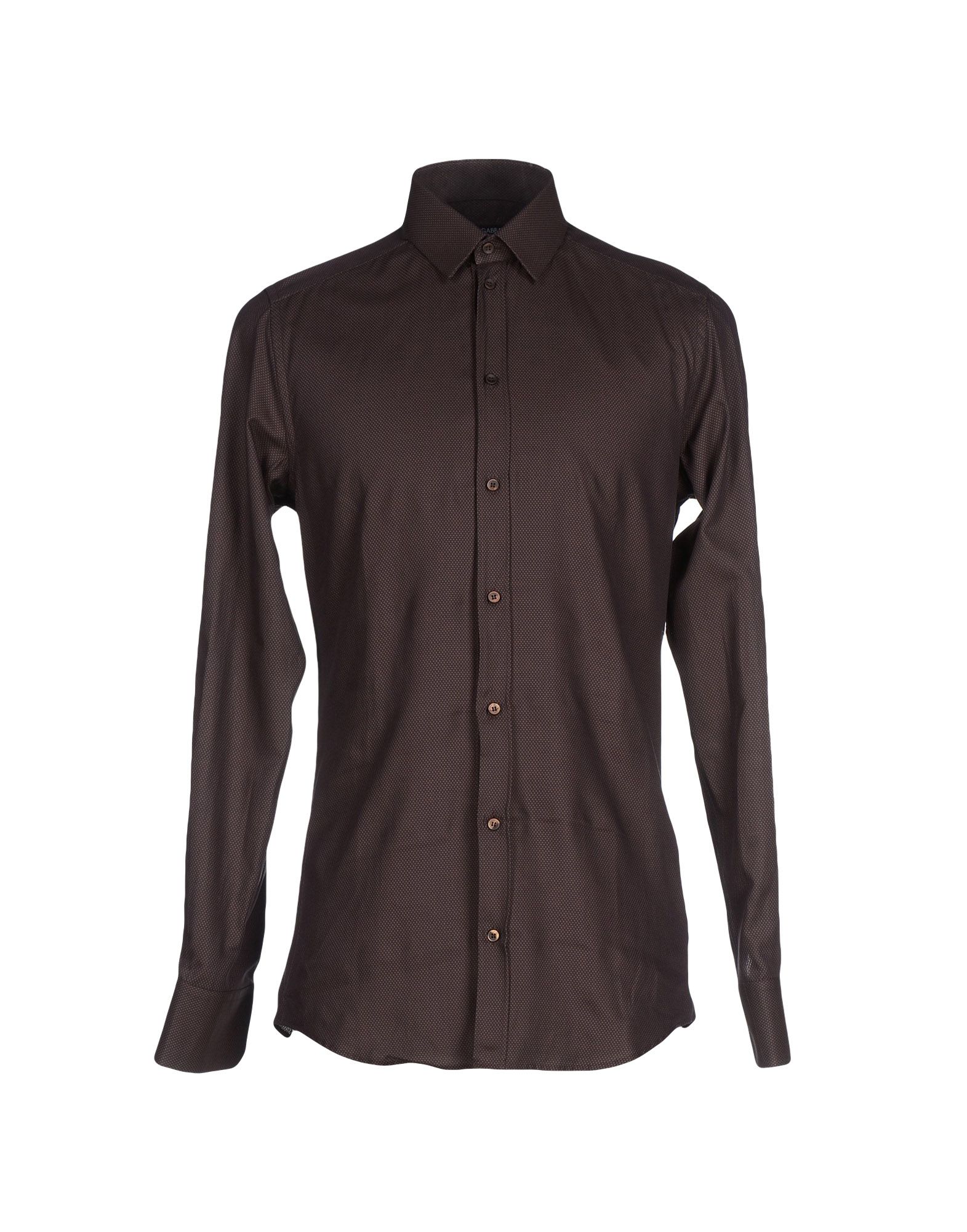 DOLCE&GABBANA Hemd Herren Dunkelbraun von DOLCE&GABBANA