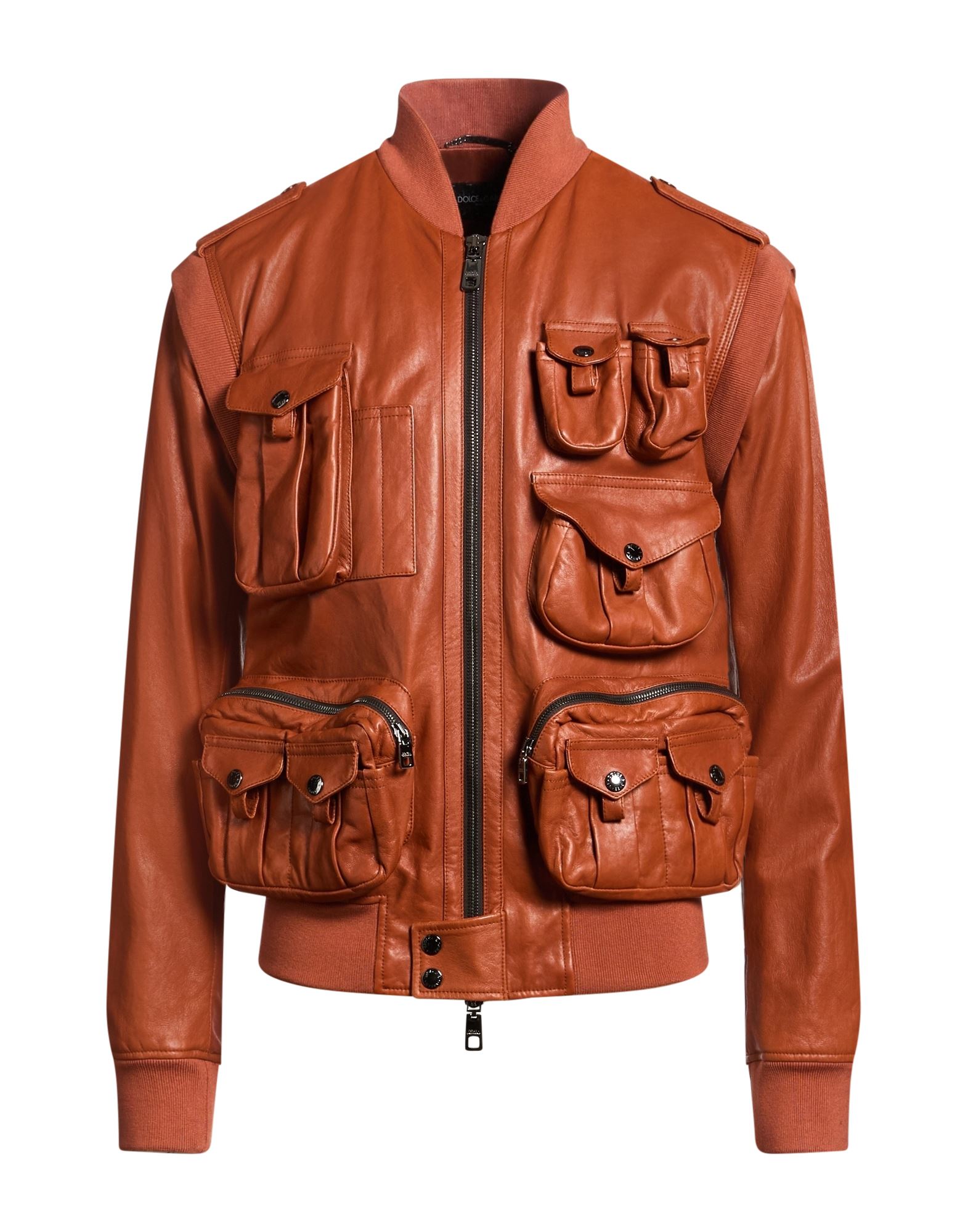 DOLCE&GABBANA Jacke & Anorak Herren Lederfarben von DOLCE&GABBANA