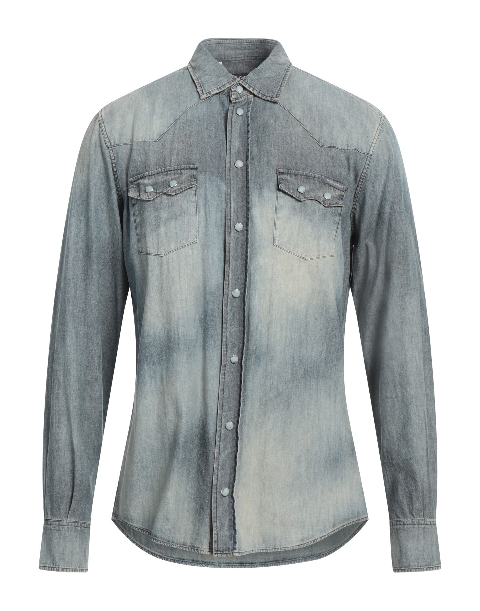 DOLCE&GABBANA Jeanshemd Herren Blau von DOLCE&GABBANA