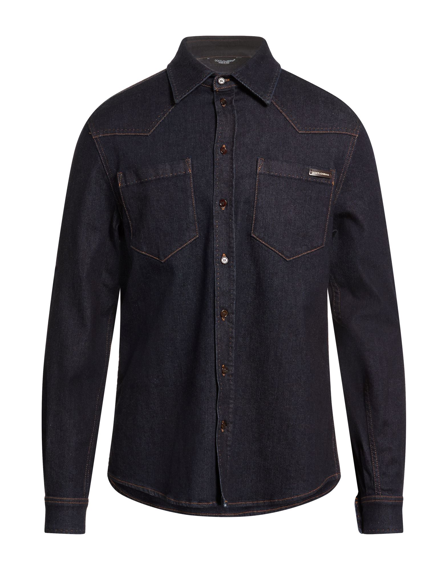 DOLCE&GABBANA Jeanshemd Herren Blau von DOLCE&GABBANA