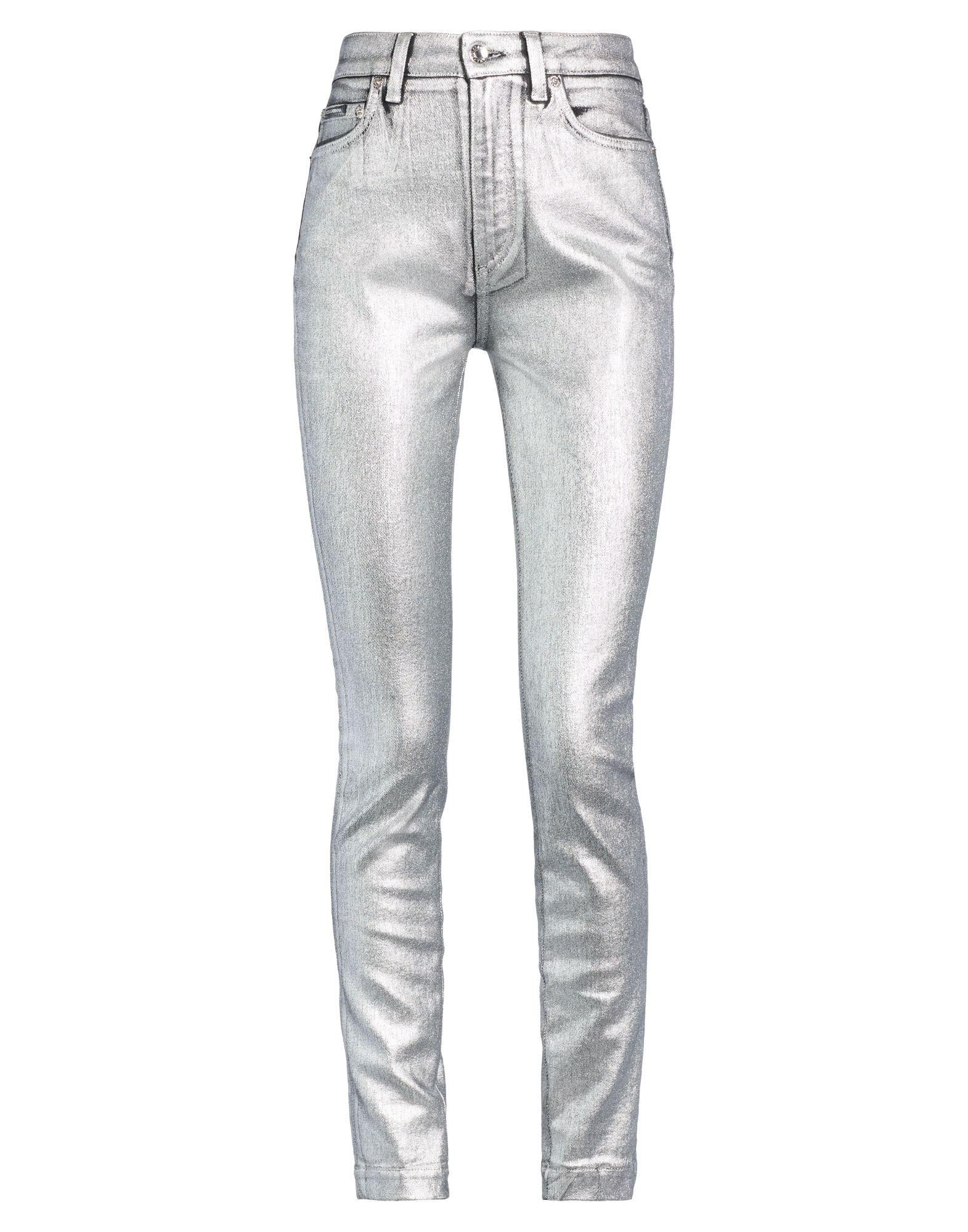 DOLCE&GABBANA Jeanshose Damen Silber von DOLCE&GABBANA