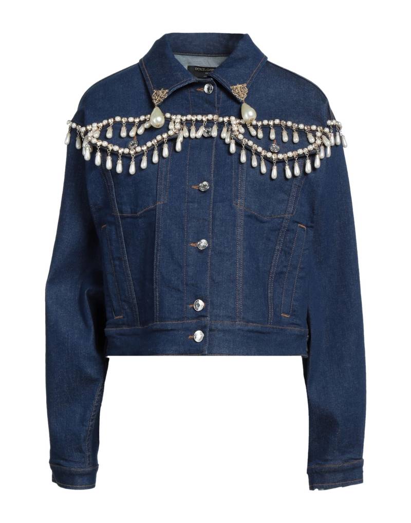 DOLCE&GABBANA Jeansjacke/-mantel Damen Blau von DOLCE&GABBANA