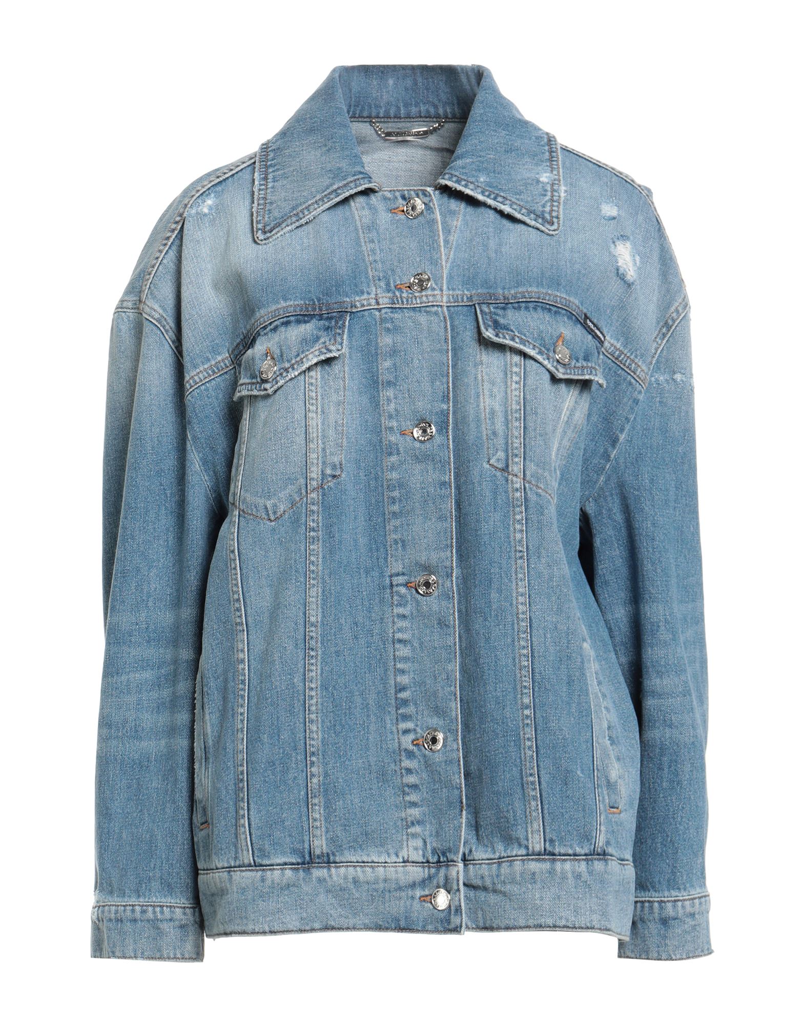 DOLCE&GABBANA Jeansjacke/-mantel Damen Blau von DOLCE&GABBANA
