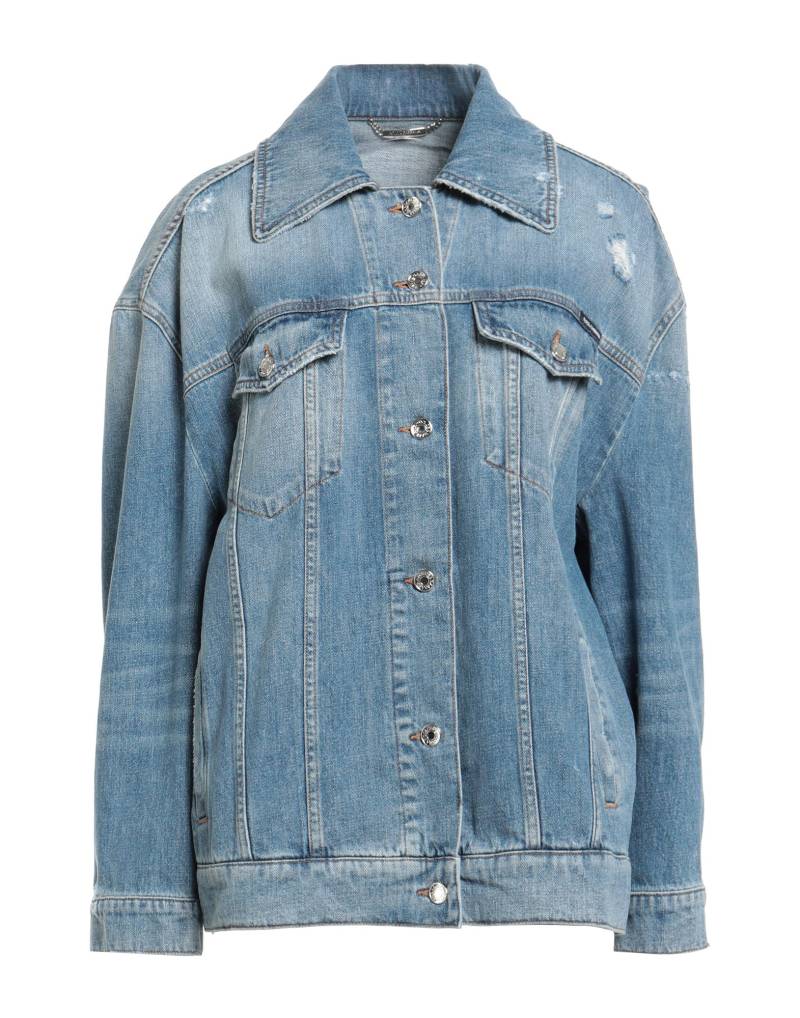 DOLCE&GABBANA Jeansjacke/-mantel Damen Blau von DOLCE&GABBANA