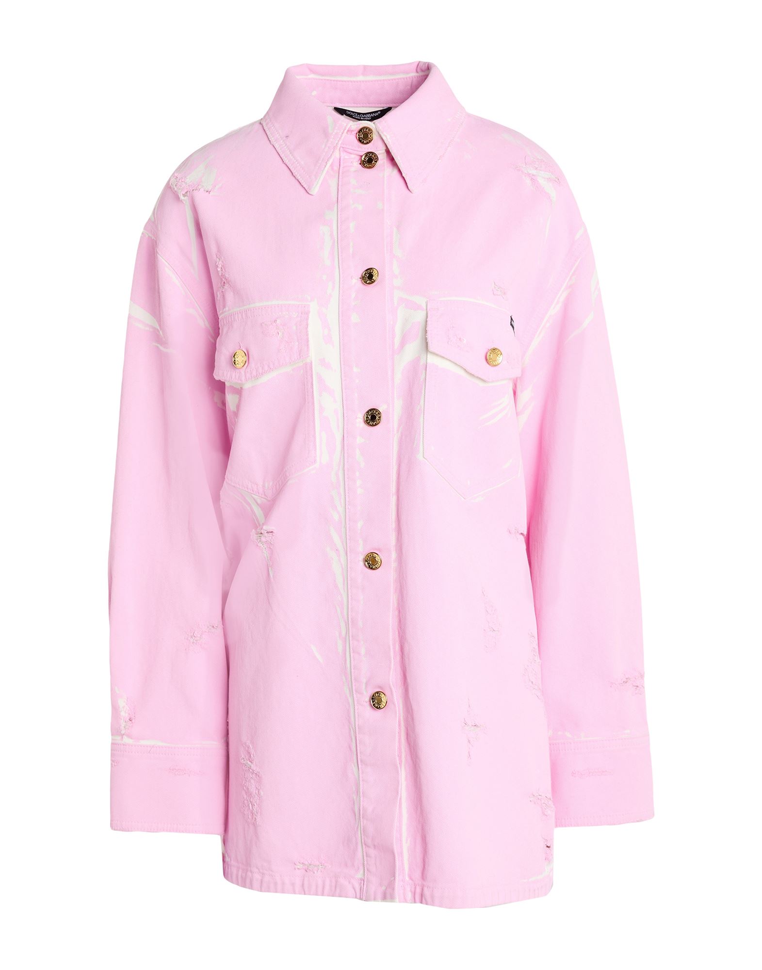 DOLCE&GABBANA Jeansjacke/-mantel Damen Rosa von DOLCE&GABBANA