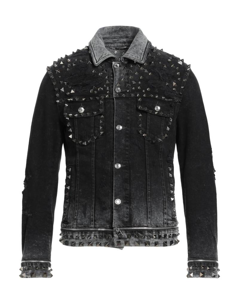 DOLCE&GABBANA Jeansjacke/-mantel Herren Schwarz von DOLCE&GABBANA