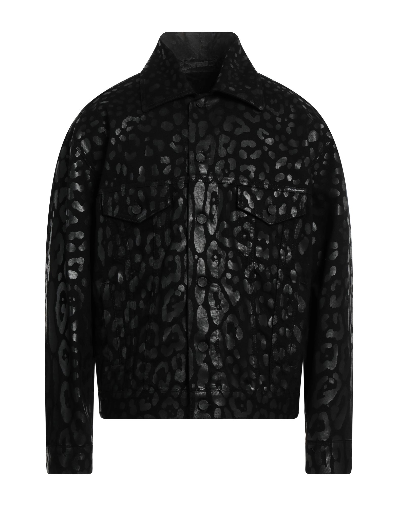 DOLCE&GABBANA Jeansjacke/-mantel Herren Schwarz von DOLCE&GABBANA