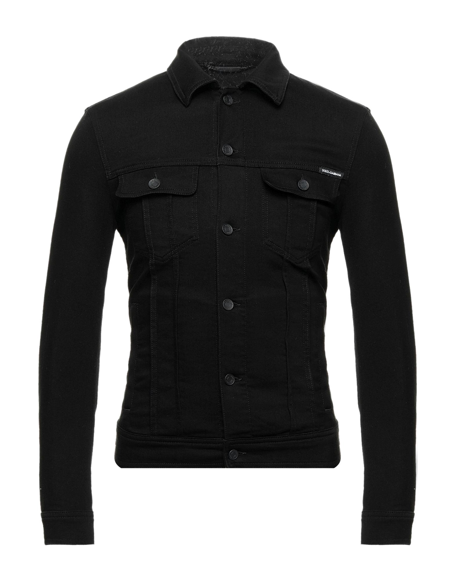 DOLCE&GABBANA Jeansjacke/-mantel Herren Schwarz von DOLCE&GABBANA