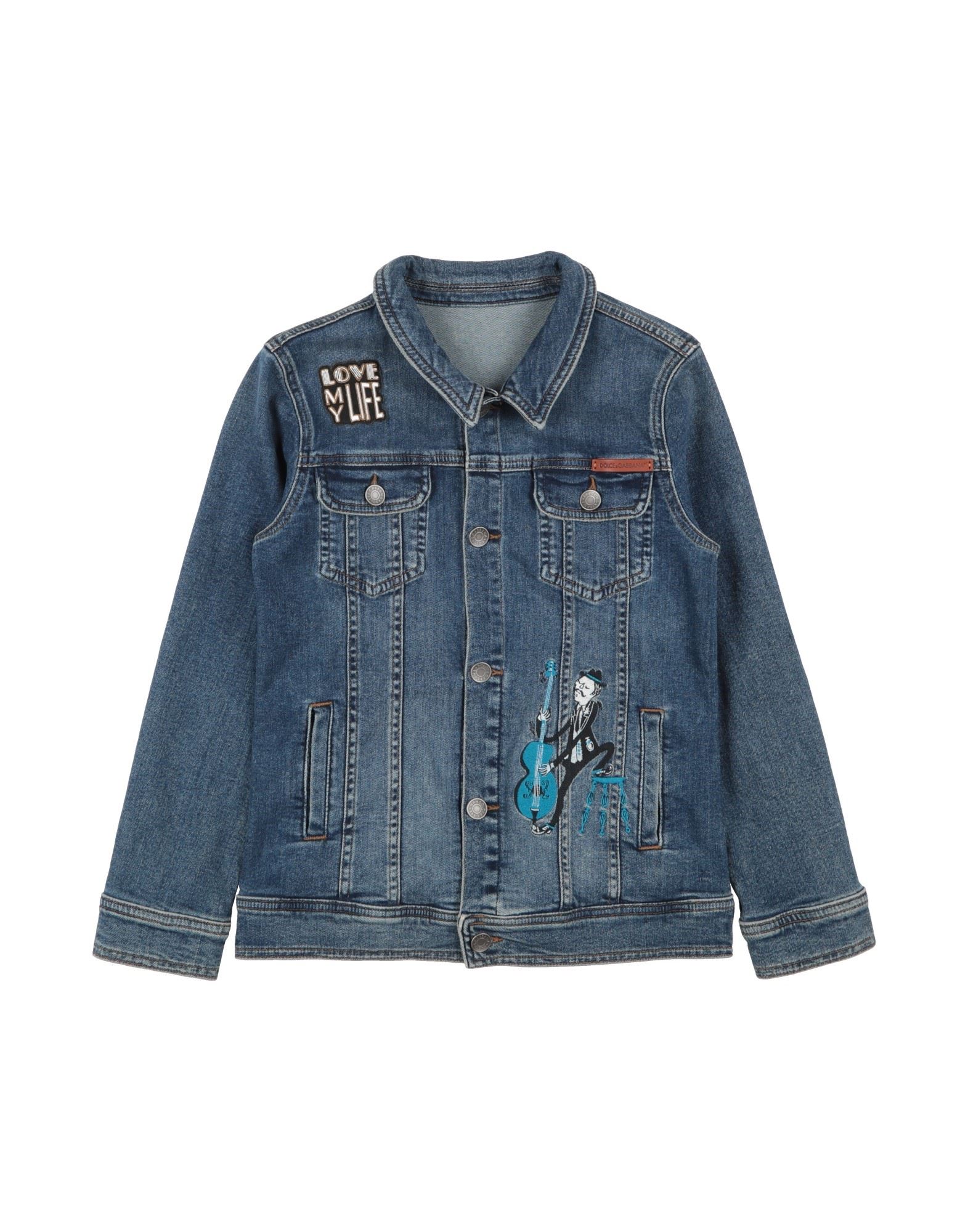 DOLCE&GABBANA Jeansjacke/-mantel Kinder Blau von DOLCE&GABBANA