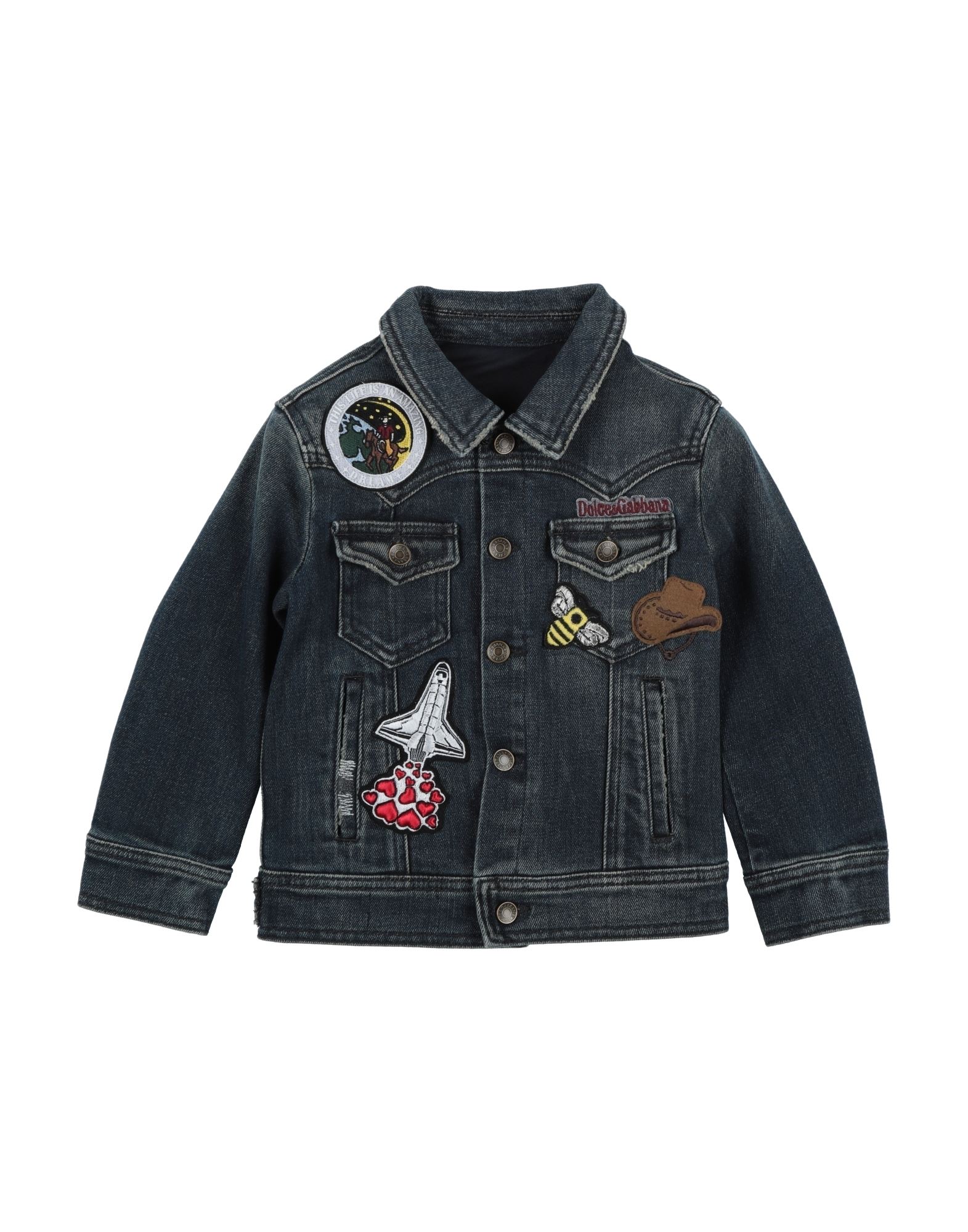 DOLCE&GABBANA Jeansjacke/-mantel Kinder Blau von DOLCE&GABBANA