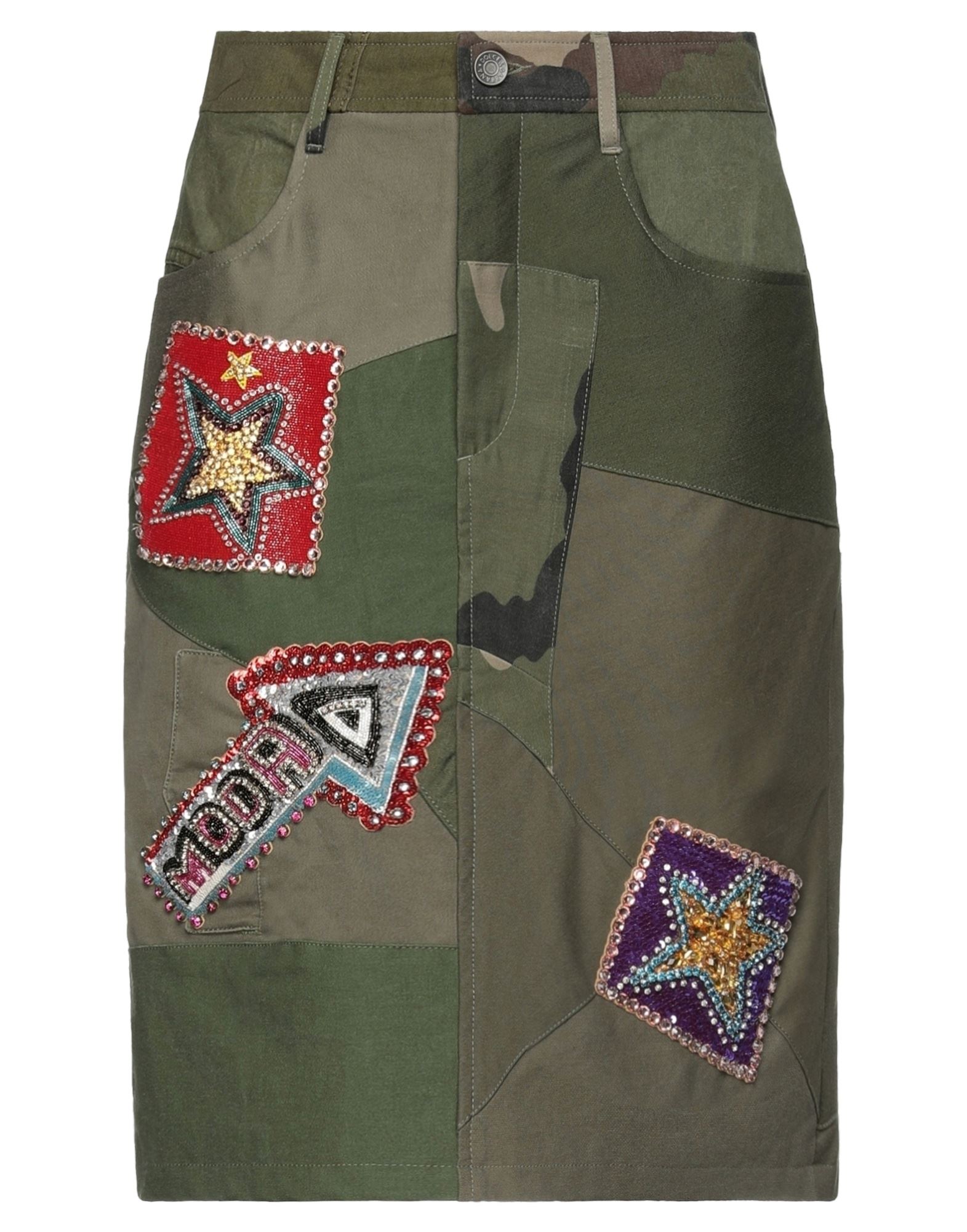 DOLCE&GABBANA Midi-rock Damen Militärgrün von DOLCE&GABBANA