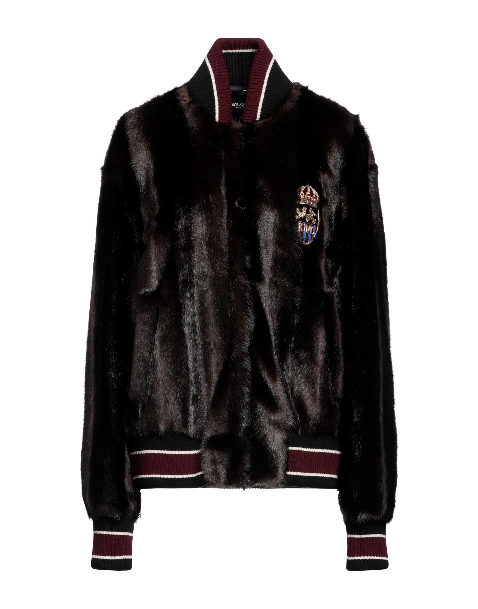 DOLCE&GABBANA Shearling- & Kunstfell Damen Dunkelbraun von DOLCE&GABBANA