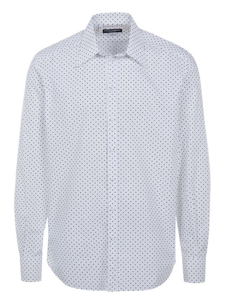 DOLCE & GABBANA Langarmhemd Dolce & Gabbana Gold Shirt white-black von DOLCE & GABBANA