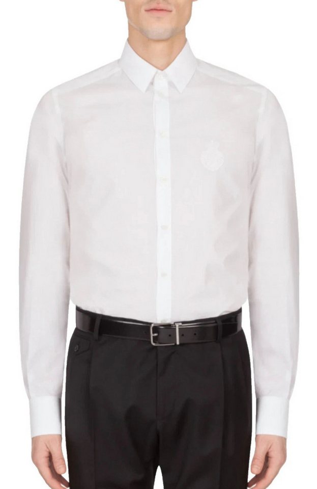 DOLCE & GABBANA Langarmhemd Gold Martini Anzughemd mit DG-Stickerei Dezente Ton-in-Ton DG-Stickerei auf Brusthöhe von DOLCE & GABBANA