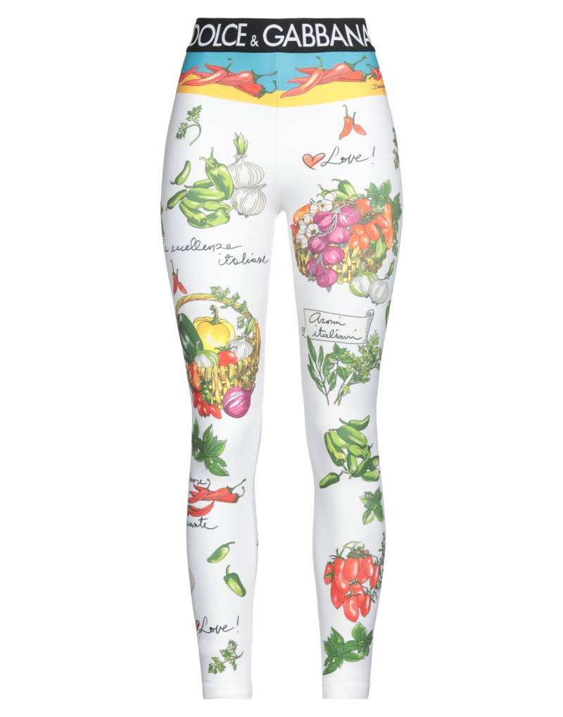 DOLCE&GABBANA Leggings Damen Weiß von DOLCE&GABBANA
