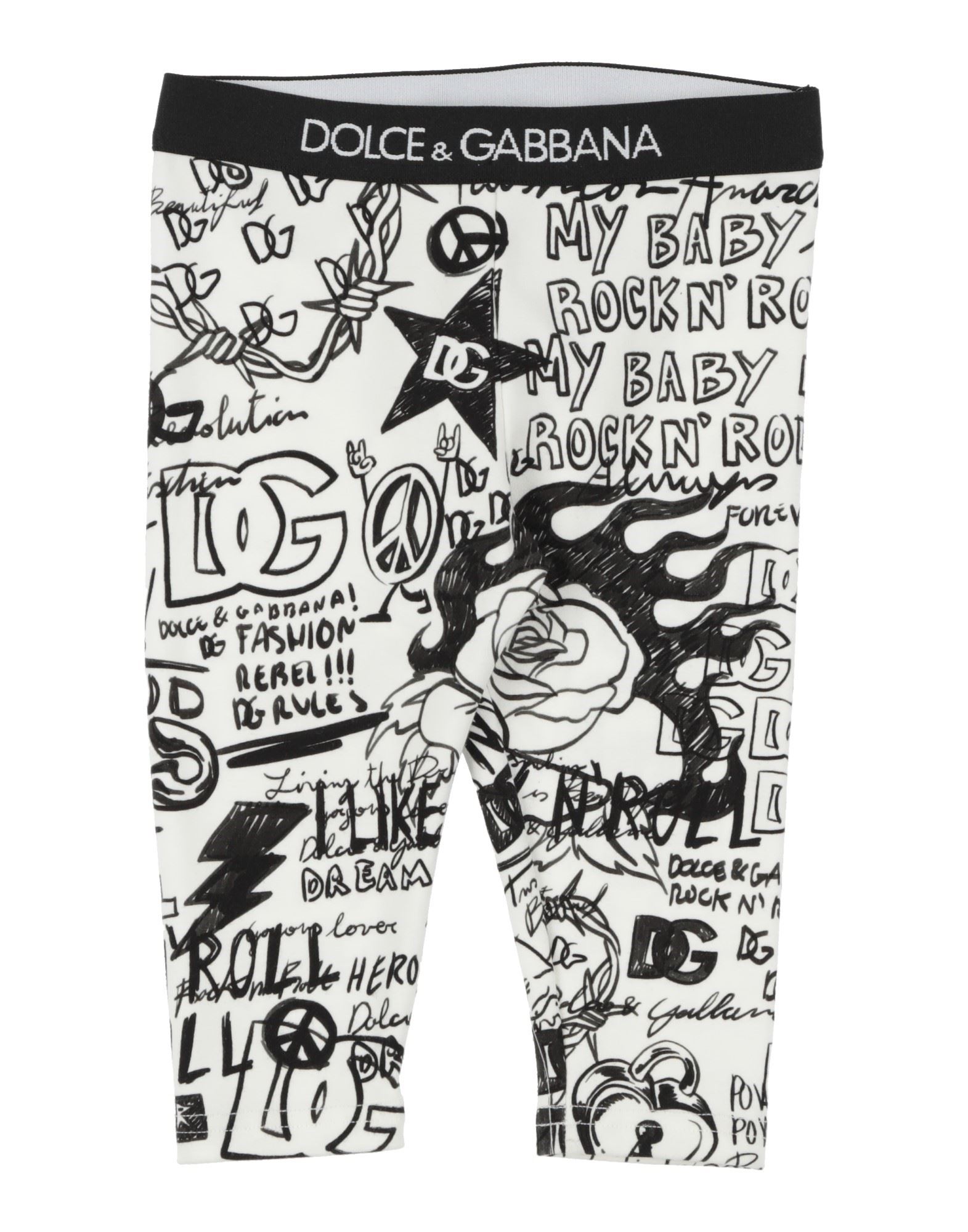 DOLCE&GABBANA Leggings Kinder Off white von DOLCE&GABBANA