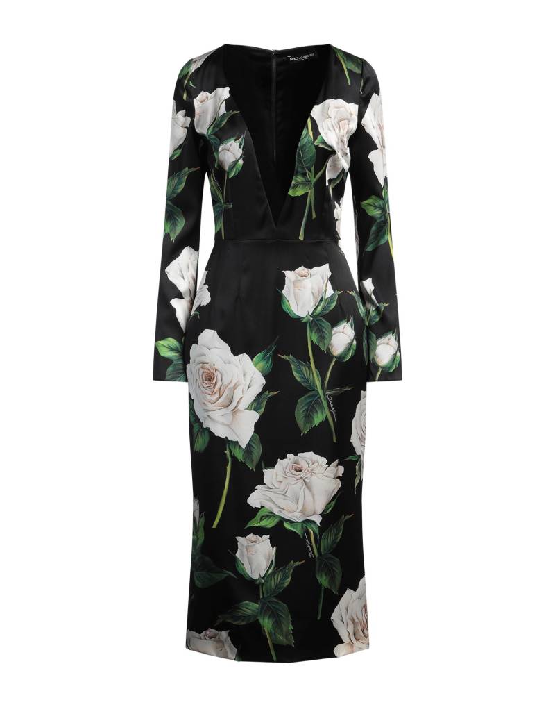 DOLCE&GABBANA Midi-kleid Damen Schwarz von DOLCE&GABBANA