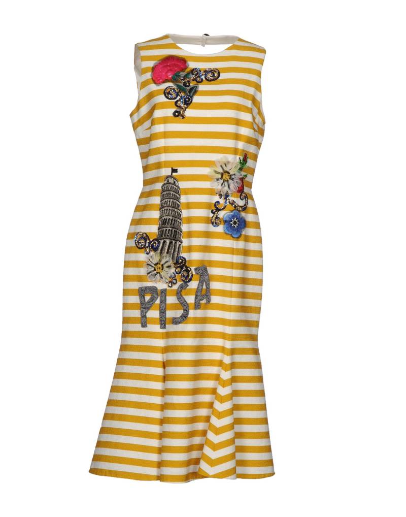 DOLCE&GABBANA Midi-kleid Damen Weiß von DOLCE&GABBANA