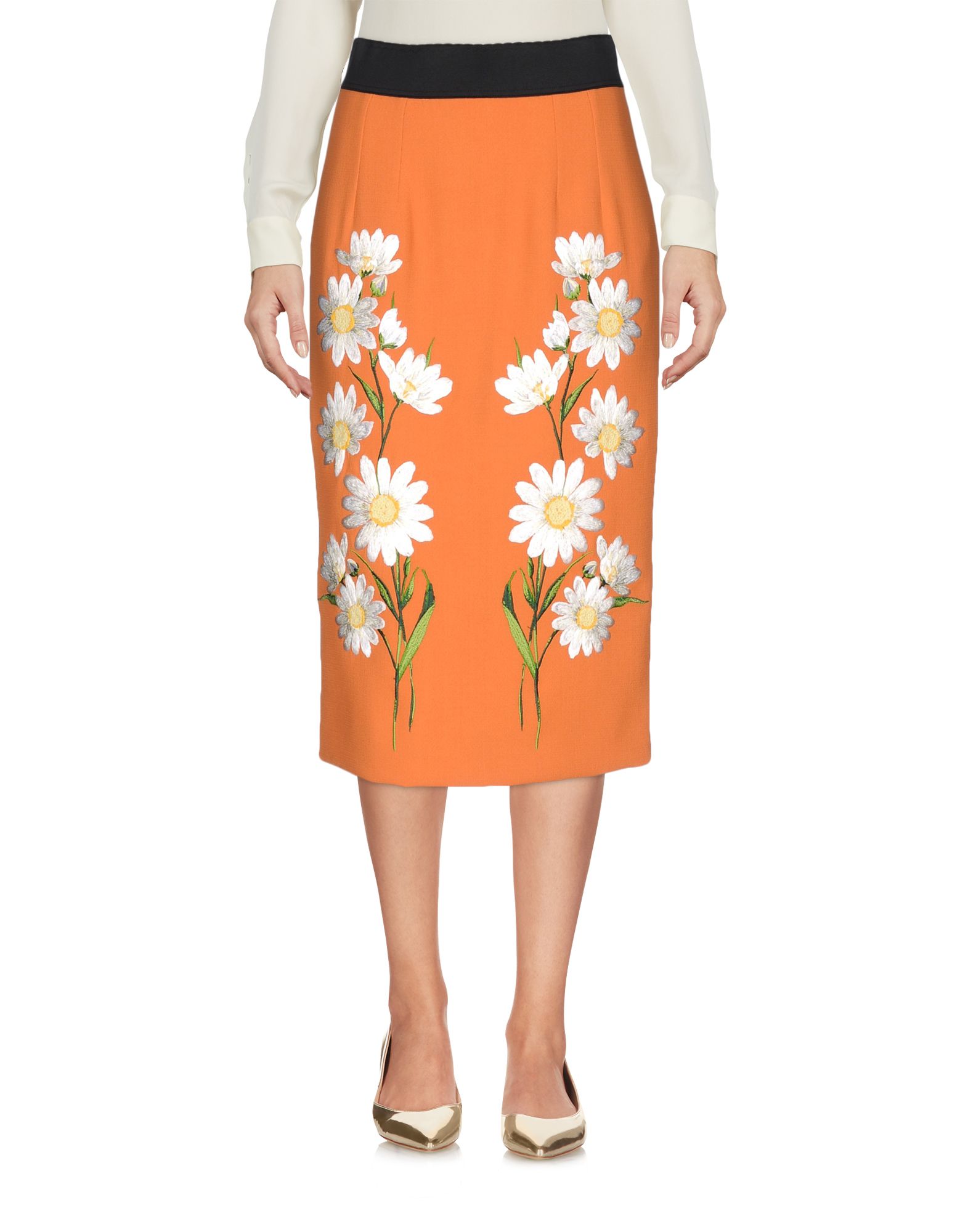 DOLCE&GABBANA Midi-rock Damen Orange von DOLCE&GABBANA