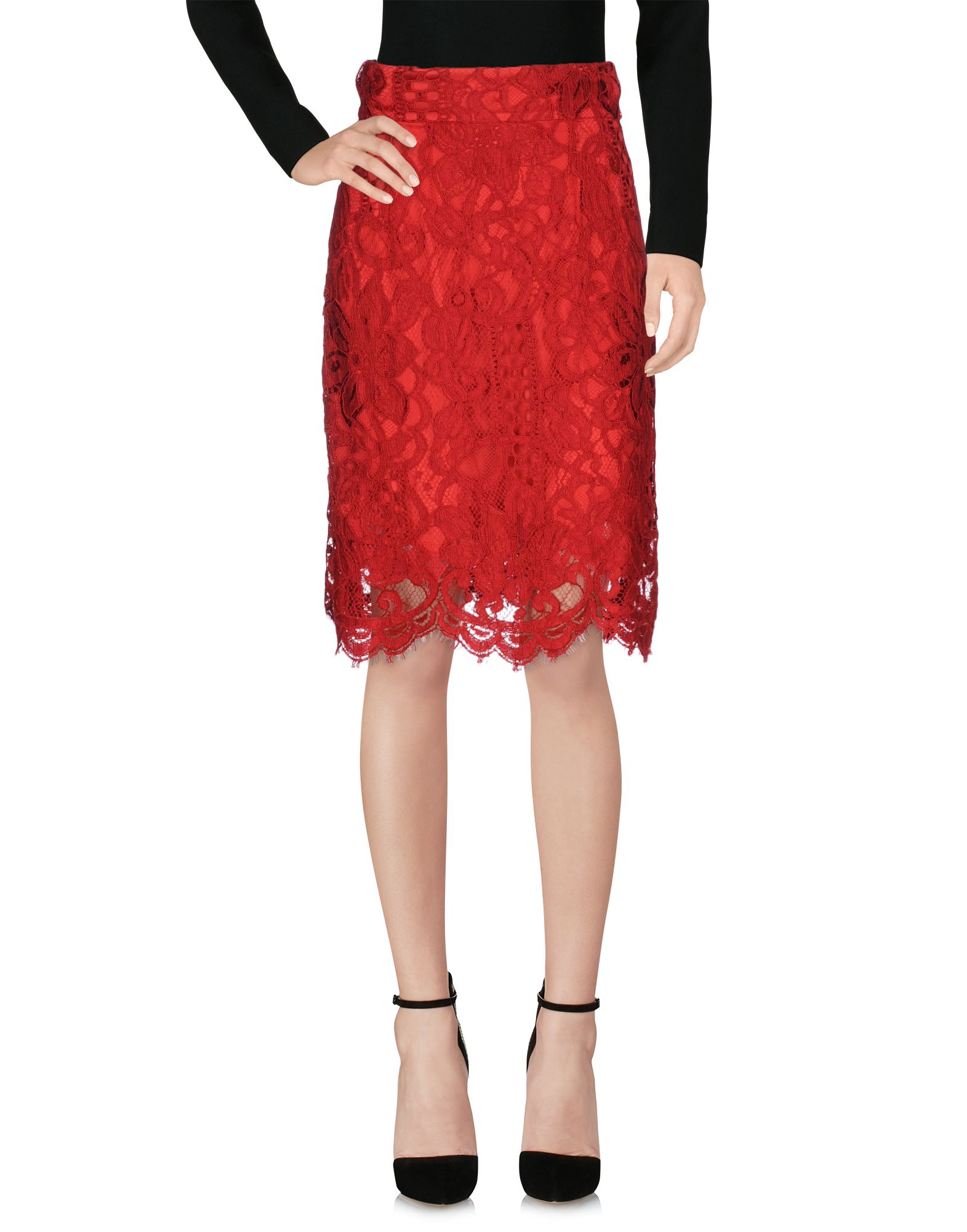 DOLCE&GABBANA Midi-rock Damen Rot von DOLCE&GABBANA