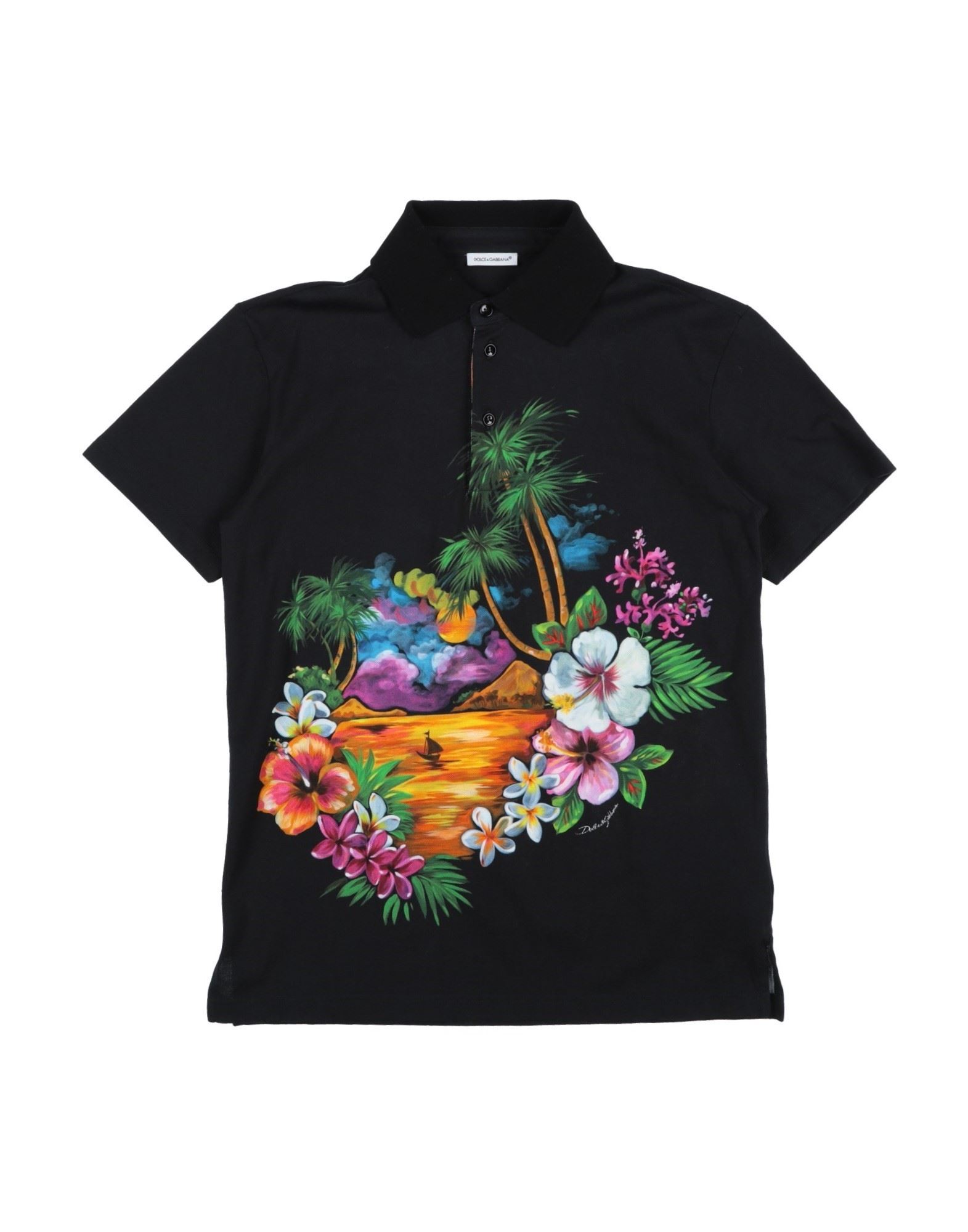 DOLCE&GABBANA Poloshirt Kinder Schwarz von DOLCE&GABBANA