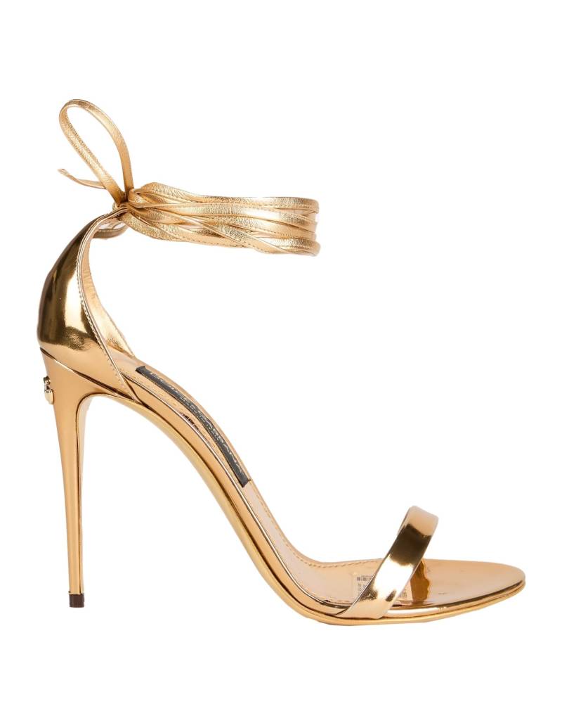 DOLCE&GABBANA Sandale Damen Gold von DOLCE&GABBANA