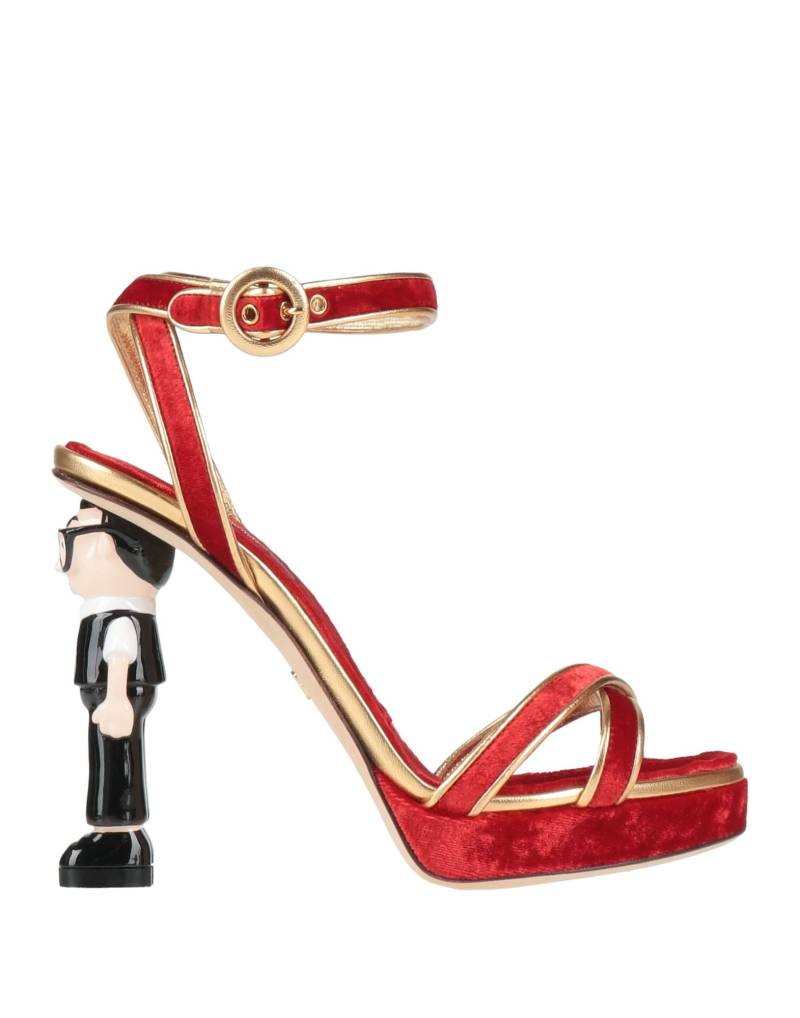 DOLCE&GABBANA Sandale Damen Rot von DOLCE&GABBANA