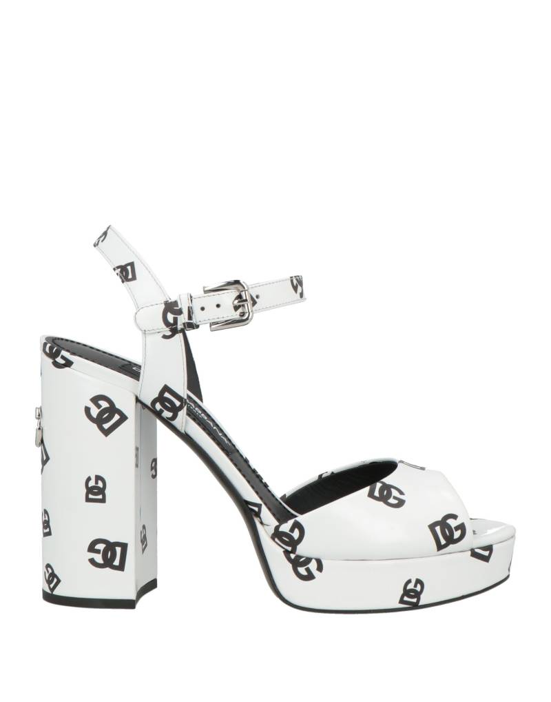DOLCE&GABBANA Sandale Damen Weiß von DOLCE&GABBANA