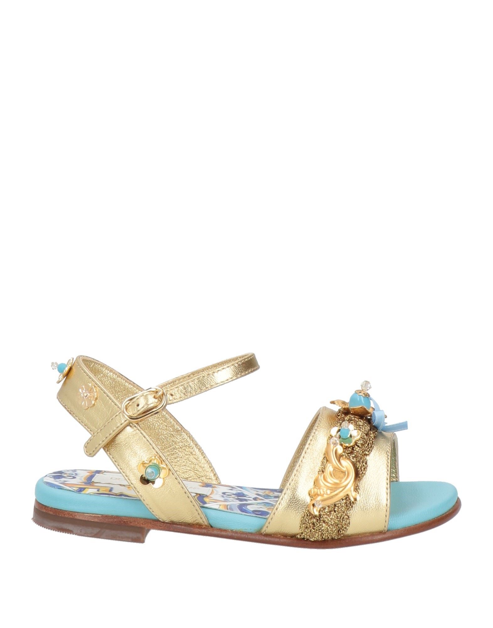 DOLCE&GABBANA Sandale Kinder Gold von DOLCE&GABBANA