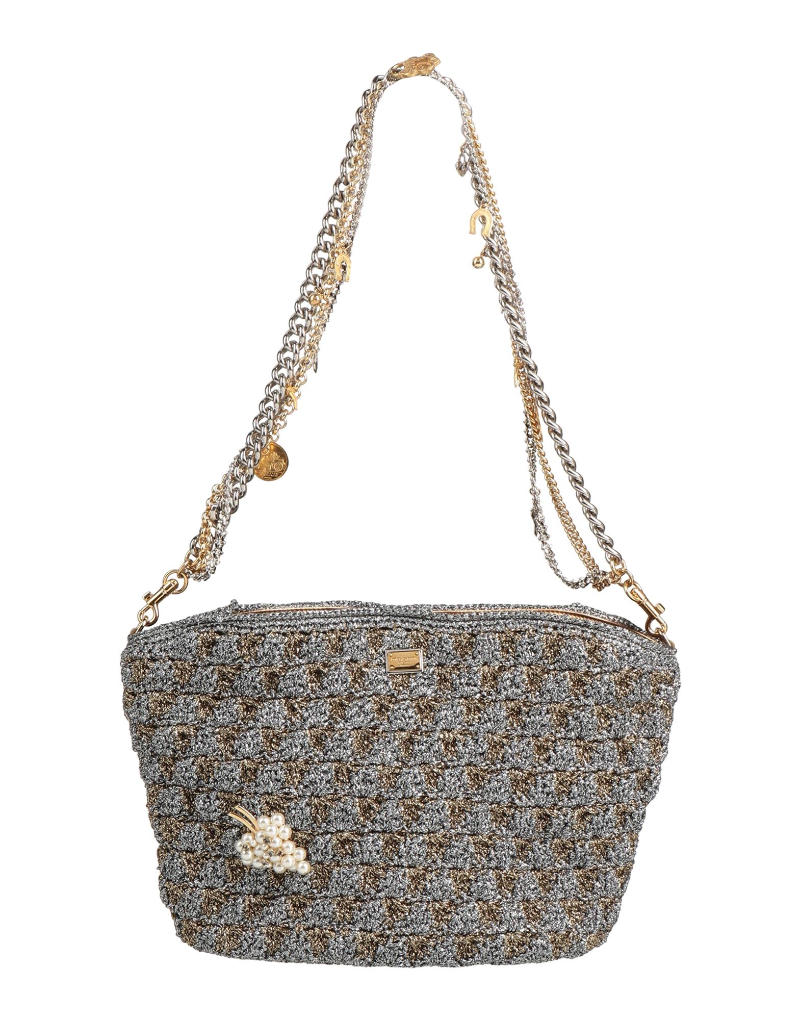 DOLCE&GABBANA Schultertasche Damen Silber von DOLCE&GABBANA