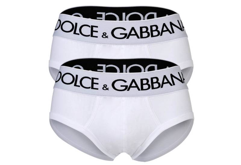DOLCE & GABBANA Slip Herren Slip 2er Pack Baumwolle Brando (Packung, 2er Pack) von DOLCE & GABBANA
