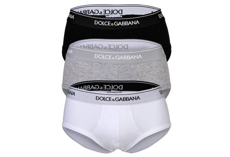 DOLCE & GABBANA Slip Herren Slip 3er Pack Baumwolle Brando (Packung, 3er Pack) von DOLCE & GABBANA